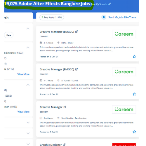 Adobe After Effects internship jobs in Riyadh