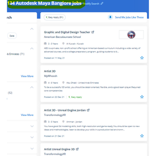 Autodesk Maya internship jobs in Riyadh