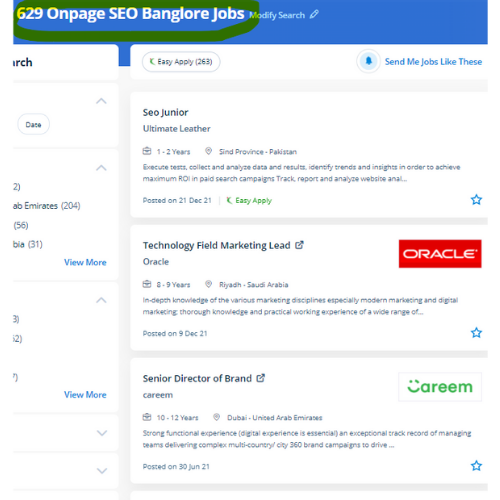 On-Page SEO internship jobs in Al Khobar