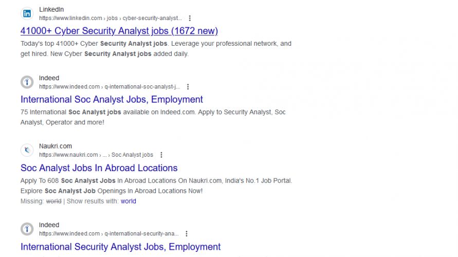 SOC Analyst internship jobs in Jeddah