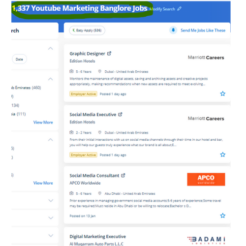 YouTube Marketing internship jobs in Tabuk